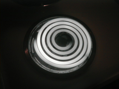 Infrared digital photograph of stove burner, 7 of 7.