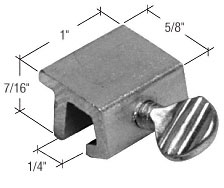 These thumbscrew sash locks secure windows by clamping onto the frame above the sash; I tried to adapt them for use as improvised Hoffman clamps without success.